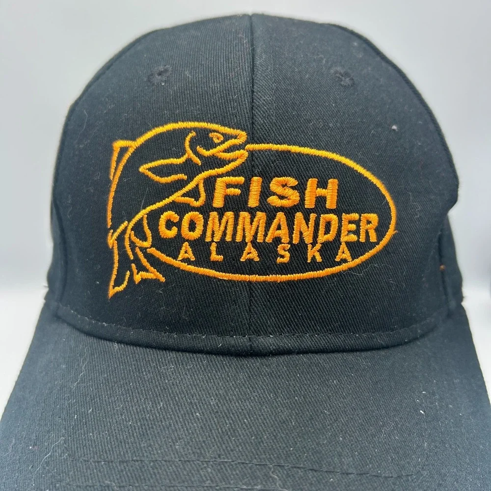 Alaska Fish Commander Fishing Hat Salmon Frontier Dad Cap Adjustable Kenai River